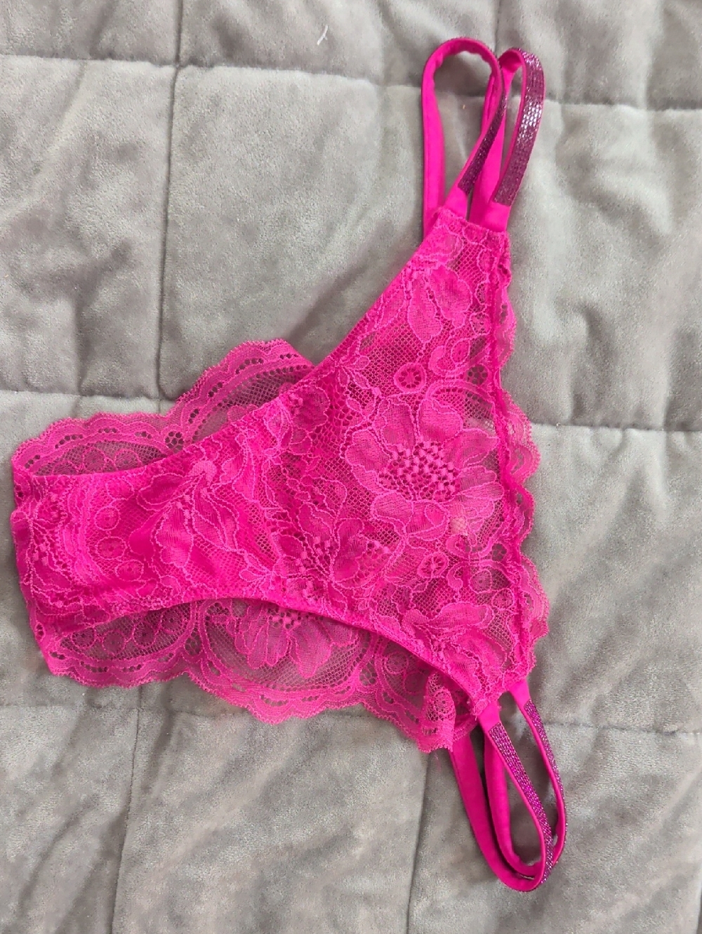 Victoria's Secret Hot Pink Lace Bralette